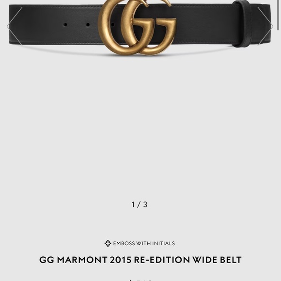 Women Gucci Belt GG MARMONT - Picture 5 of 5